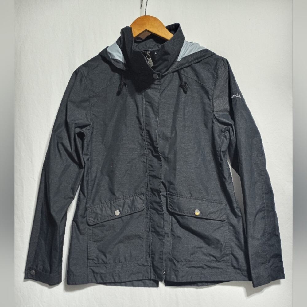Columbia Woman's Zip Up Hooded Lightweight Jacket Dark Gray Size Medium